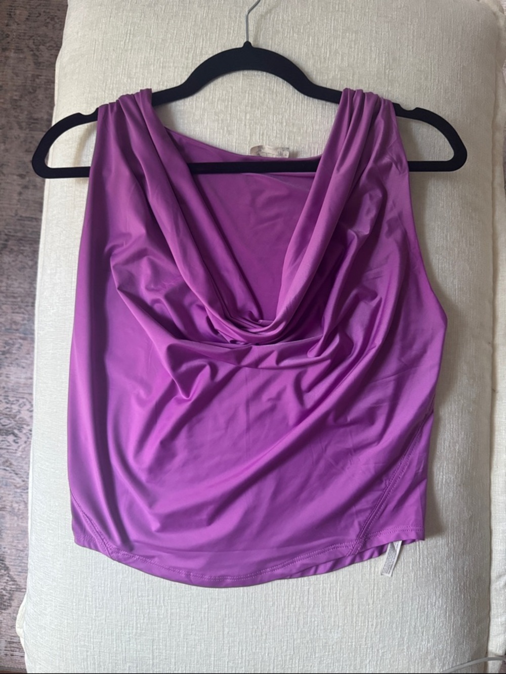 Free people purple cowl neck top
